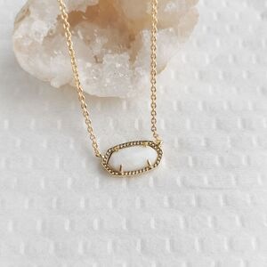 New Gold Kendra Scott Elisa Ivory Pearl Necklace